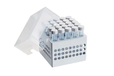 艾本德儲存盒 5 × 5, 可放置 25  個試管，15  mL，2  件，高 127  mm，5  英寸，聚丙烯材料，可耐受最低 -86  °C，可高溫高壓滅菌，帶蓋子并具有數(shù)字字母標識