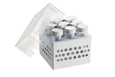 艾本德儲存盒 3 × 3, 可放置 9  個 50  mL 試管和 4  個 15  mL 試管，2  件，高 127  mm，5  英寸，聚丙烯材料，可耐受最低 -86  °C，高溫高壓滅菌，帶蓋子